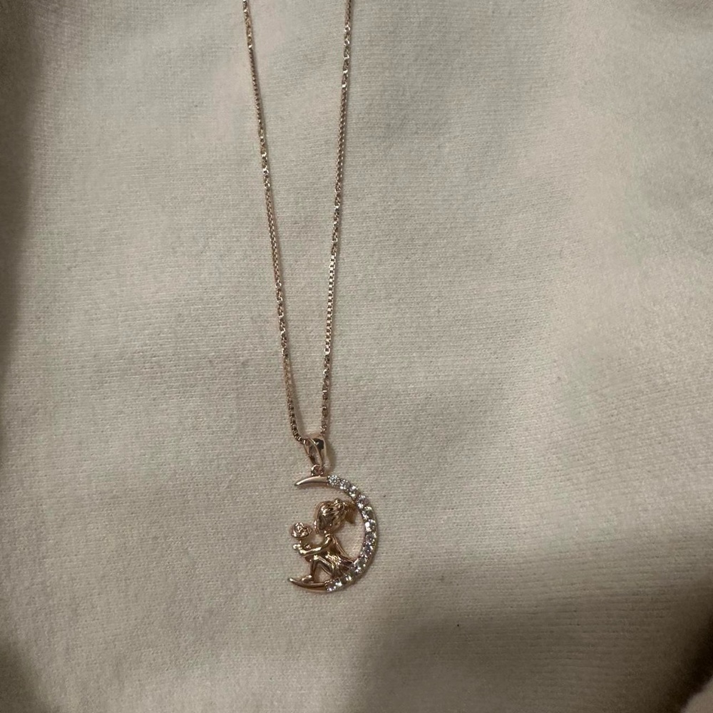 gold moon necklace. brand new